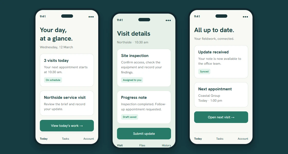 Web & Mobile Apps interface concept with fictional sample data